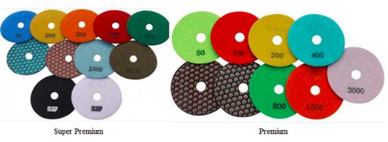 Super Premium and Preamium Dry Diamond Polishing Pads