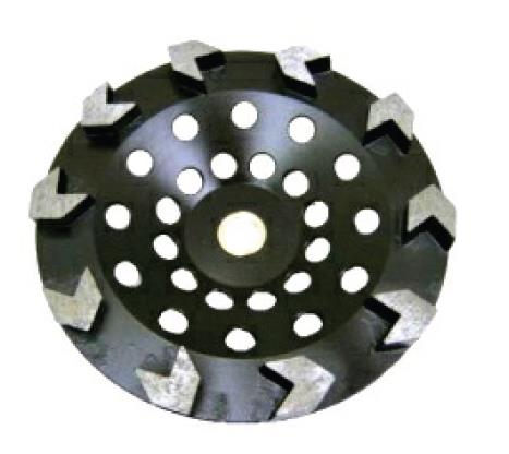 Arrow diamond grinding cup wheel for concrete