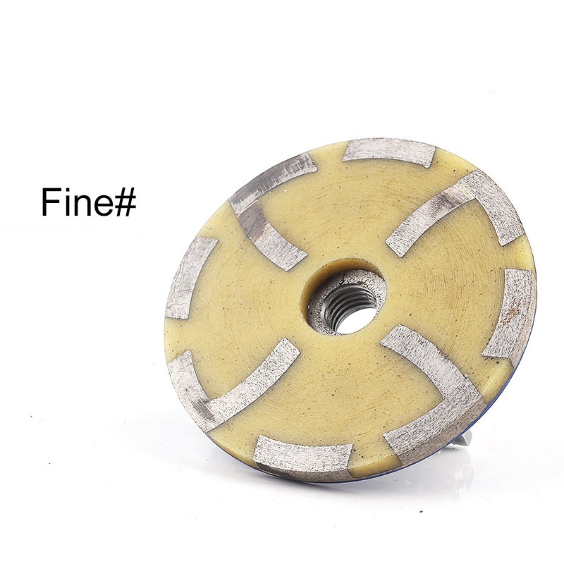 Fine grit 4 inch diamond filling resin grinding cup wheels M14 or 5/8-11 thread for grinding concrete and stone